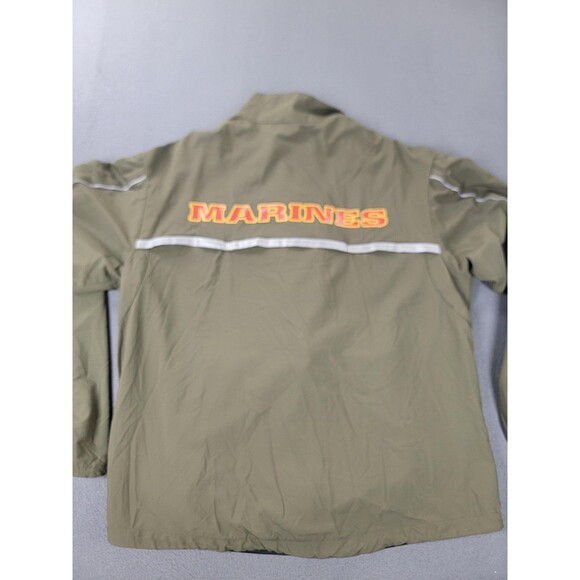 US Marines Jacket Mens Medium Green Running Reflective PT Windbreaker Made USA - Picture 6 of 11